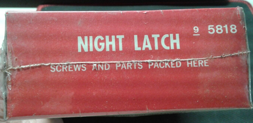 SEARS NOS Craftsman Vtg Rim Lock Night Latch 5818 Deadlock Keys SEALED Complete - Picture 10 of 15