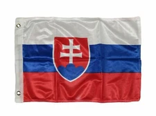12x18 12''x18'' Slovakia Rough Tex Knitted Flag Banner Grommets 100D