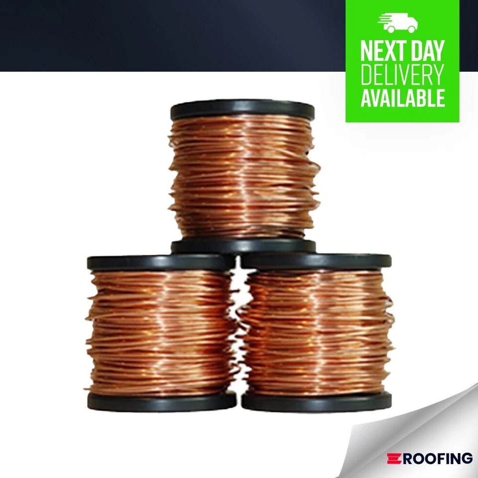Samac Copper Wire Coil 36m (2mm Gauge) / Roofing Applications / Moss Prevention