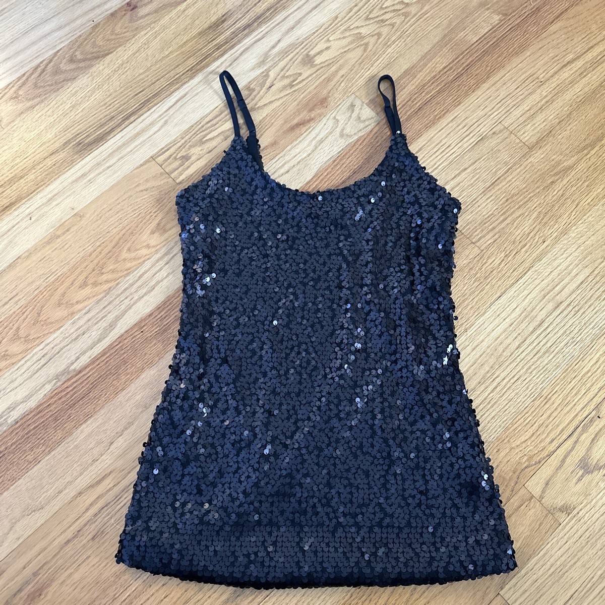 Boston Proper black lace with sequin top, Size small, fun top!