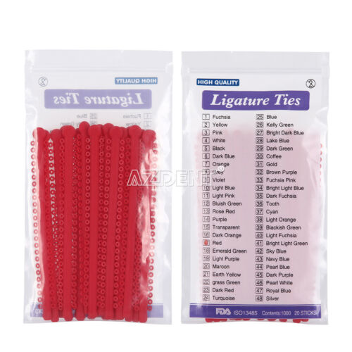 1000Pcs/Pack AZDENT Dental Orthodontic Ligature Ties Braces Elastic Rubber Bands - Picture 35 of 56
