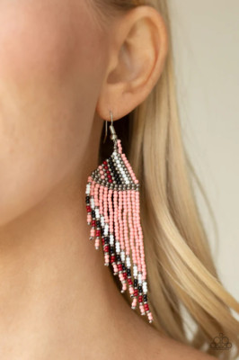Paparazzi: Bodaciously Bohemian Orange Earrings