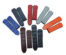 Rubber /Alligator Grain Leather Replacement Watch Strap Band For Hublot Big Bang