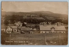 Danby Vermont VT Postcard RPPC Photo Bird's Eye View House c1910's Antique