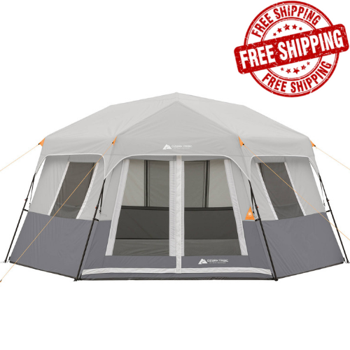 Instant Cabin Tent Ez Set Pop Up Hexagon 8 Person Outdoor Camping