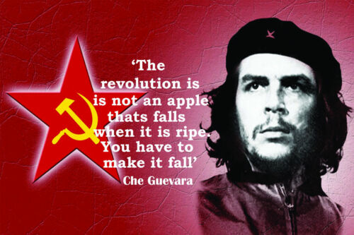 CHE GUEVERA GUEVARA A2 laminated Cuban revolution motivational quotes art Poster - Afbeelding 1 van 1