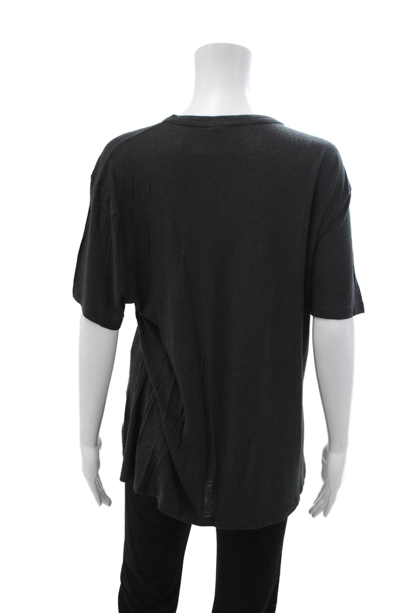 T Alexander Wang Womens Basic Black Rayon Silk T-… - image 3