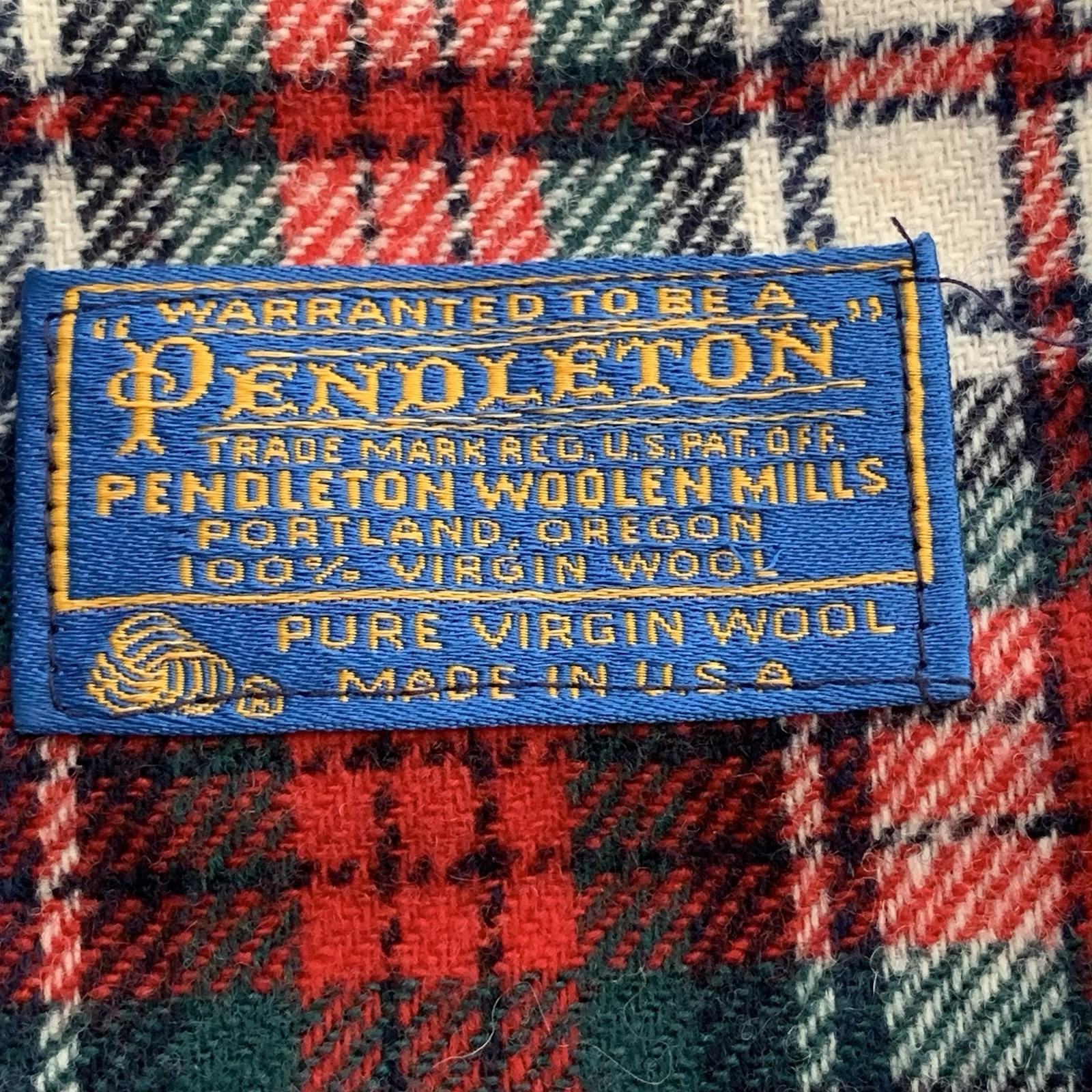 Pendleton Wool Handmade Drawstring Bag Tote Tarta… - image 2
