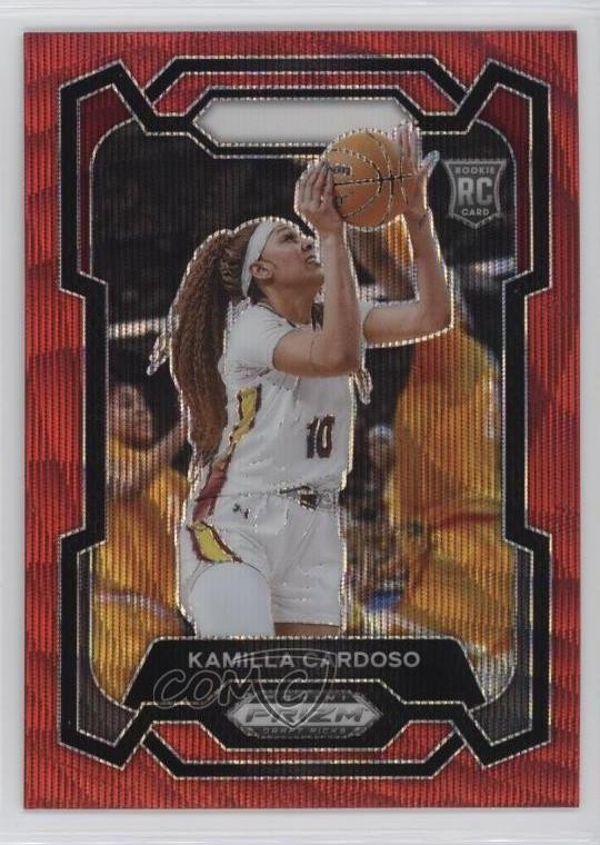 2024-25 Panini Prizm Draft Picks Red Wave Kamilla Cardoso #59 Rookie RC 3hd