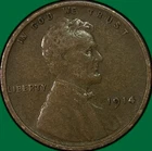 1914 Lincoln Wheat Cent Very Fine VF Coin #40954