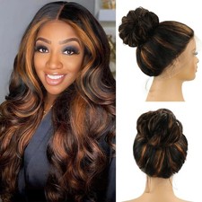 360 Lace Front Wigs Human Hair 200 Density 24 Inch Body Wave 1B/30 Ombre