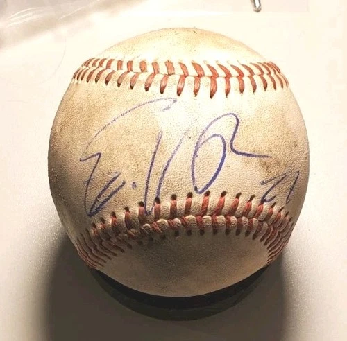 Autographed Baseball game used ESMERLYN VALDEZ Pittsburgh Pirates