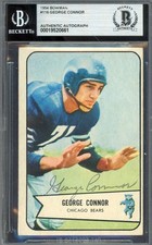 George Connor Beckett BAS Vintage Signed 1954 Bowman Autograph Bears