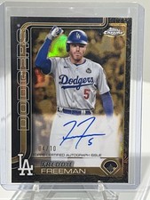 2025 Topps Gilded Collection Freddie Freeman Black Auto /10 SP Dodgers