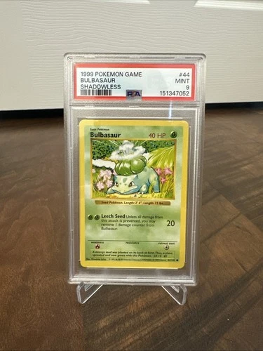 1999 Pokemon Game Bulbasaur #44 Base Set Shadowless PSA 9