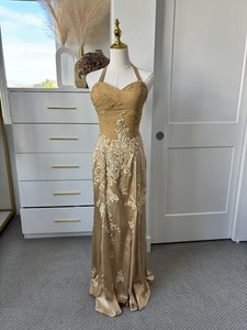 bias cut evening dress Satin Drape Back Bias Dress 4 / Glow SAT main image 0