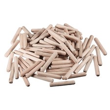 8x50mm Wooden Dowel Pin Wood Kiln Dried Fluted Beveled Hardwood 100pcs