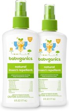 2-Pack Babyganics Natural Insect Repellent Spray 6oz Plant and Essential Oils