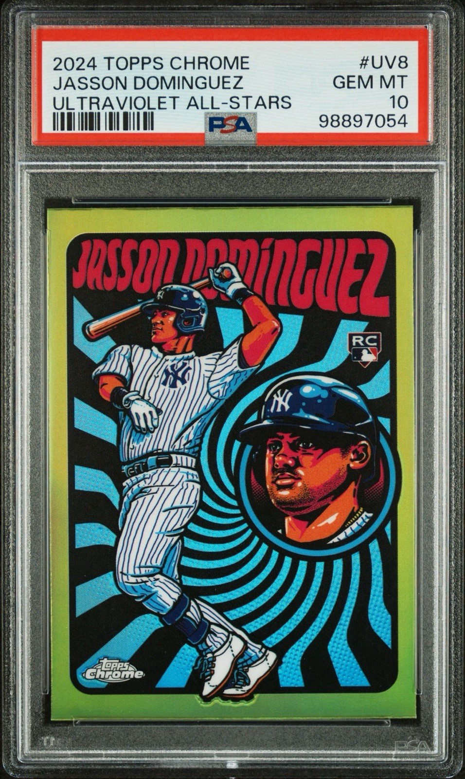 Jasson Dominguez 2024 Topps Chrome #UV-8 Ultraviolet All-Stars 