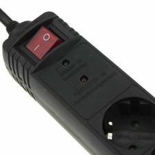 Image of European 2 Pin Surge Protected Mains Extensions 5 or 6 Gang Way 1.8m/3m/4.5m