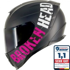 Broken Head BeProud Sport Pink Motorradhelm +...