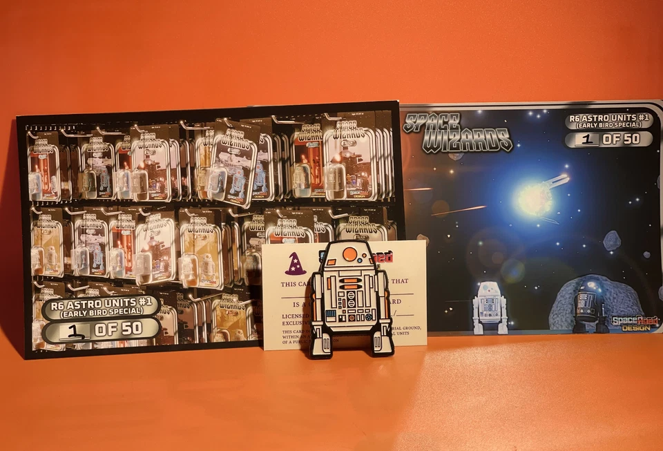 Early Bird Special 4-Set | Space Wizards R6 Astro Units #1 Robot Action Figures - Image 2 of 4