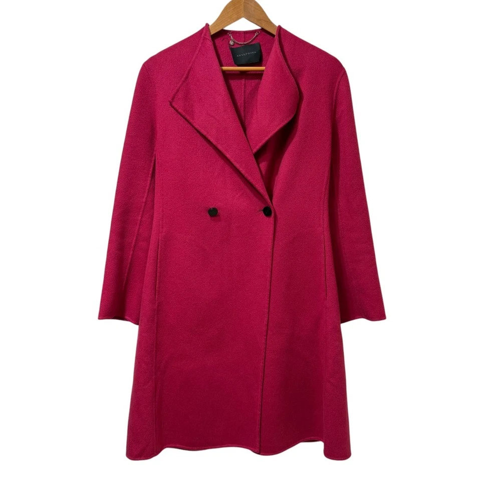 Abrigo ANTEPRIMA 100% Cachemir Cinturón, Talla 38, Rosa Mujer USADO Foto 2 de 4