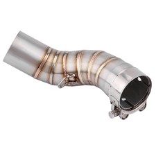 Exhaust Pipe 1Motorcycle Exhaust Middle Pipe Silver Stainless Steel UK