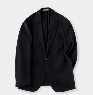 GRAND LE MAR BLACK HEAVYWEIGHT HIGH TWIST JACKET (casual Fit) Size 40L Mens 