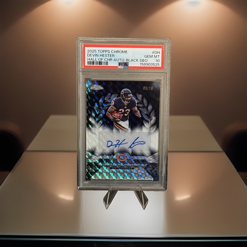 🔥2025 Topps Chrome Devin Hester Hall of Chrome Black Auto /10 PSA 10 Pop 1👀