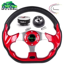 12.5" Red Steering Wheel Quick Release Hub Adapter 170H For Dodge Chevrolet GM