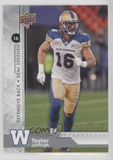 2018 Upper Deck CFL Blank Back Taylor Loffler #38 i9i