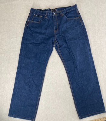 Roca Wear Jeans Mens 40x34 Blue Denim Regular Straight Fit Button Zip Pockets