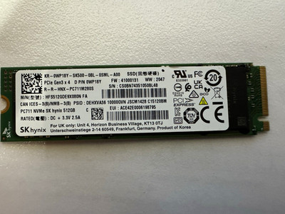 SK hynix PC711 512GB interne SSD M.2 NVMe PCIe (HFS512GD9X0808N)