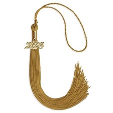 Endea Graduation Antique Gold Tassel With Gold Date Drop