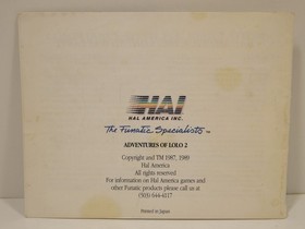 Adventures of Lolo 2 (Nintendo | NES) Authentic MANUAL ONLY