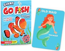 Giant Go Fish Card Game for Kids and Families – Play Go Fish and Old Maid – Larg