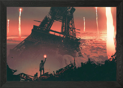 Post apocalyptic Framed Wall Art Poster Canvas Print Picture