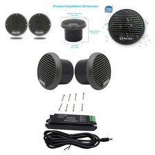 Compact Bluetooth Marine Speakers - 3'' Waterproof Stereo for All Weather Fun