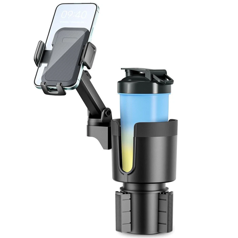 2 in 1 Cup Holder Phone Mount Adjustable Cup Holder Expander For 12-40 oz Drink - Image 2 of 4