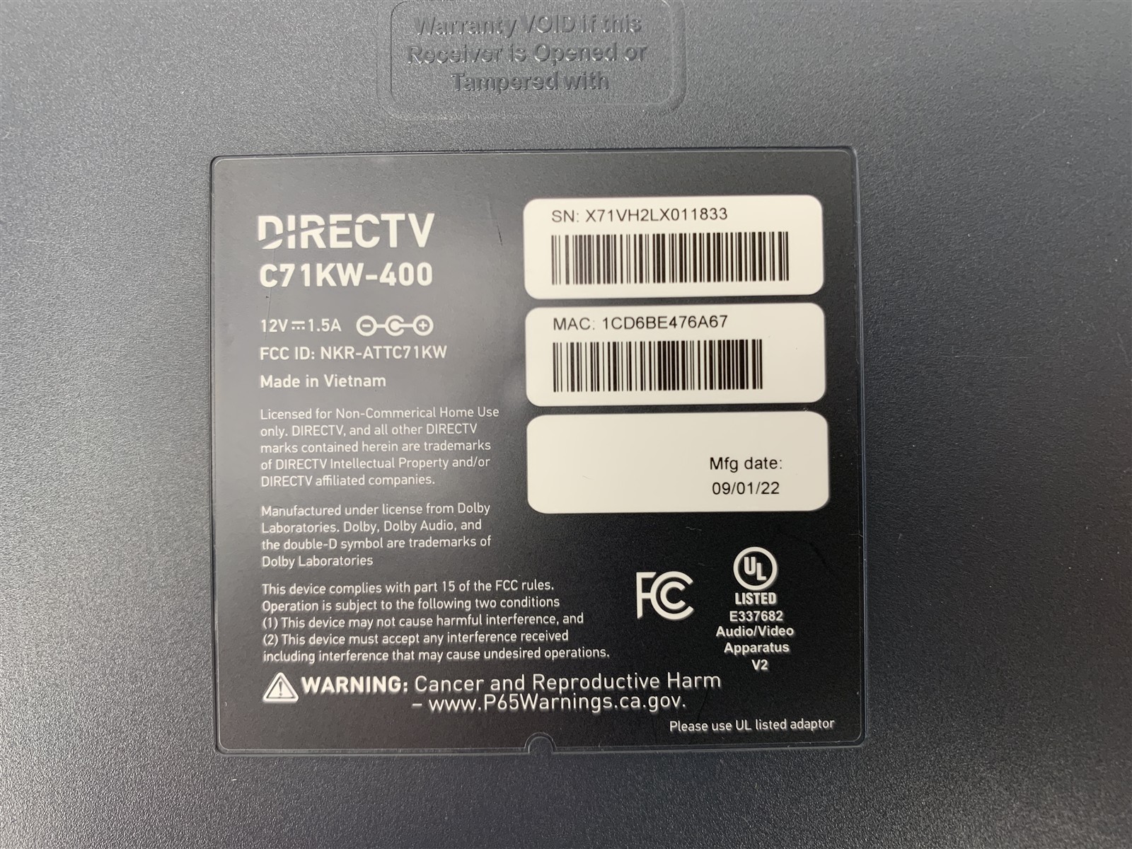 Direct TV Streaming Player Stream Box C71KW-400 | eBay
