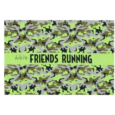 Tappete Entrada Asciugapies 40x60 cm NATURALE GRIS VERDE NEGRO FRIENDS RUNNING - Imagen 1 de 4