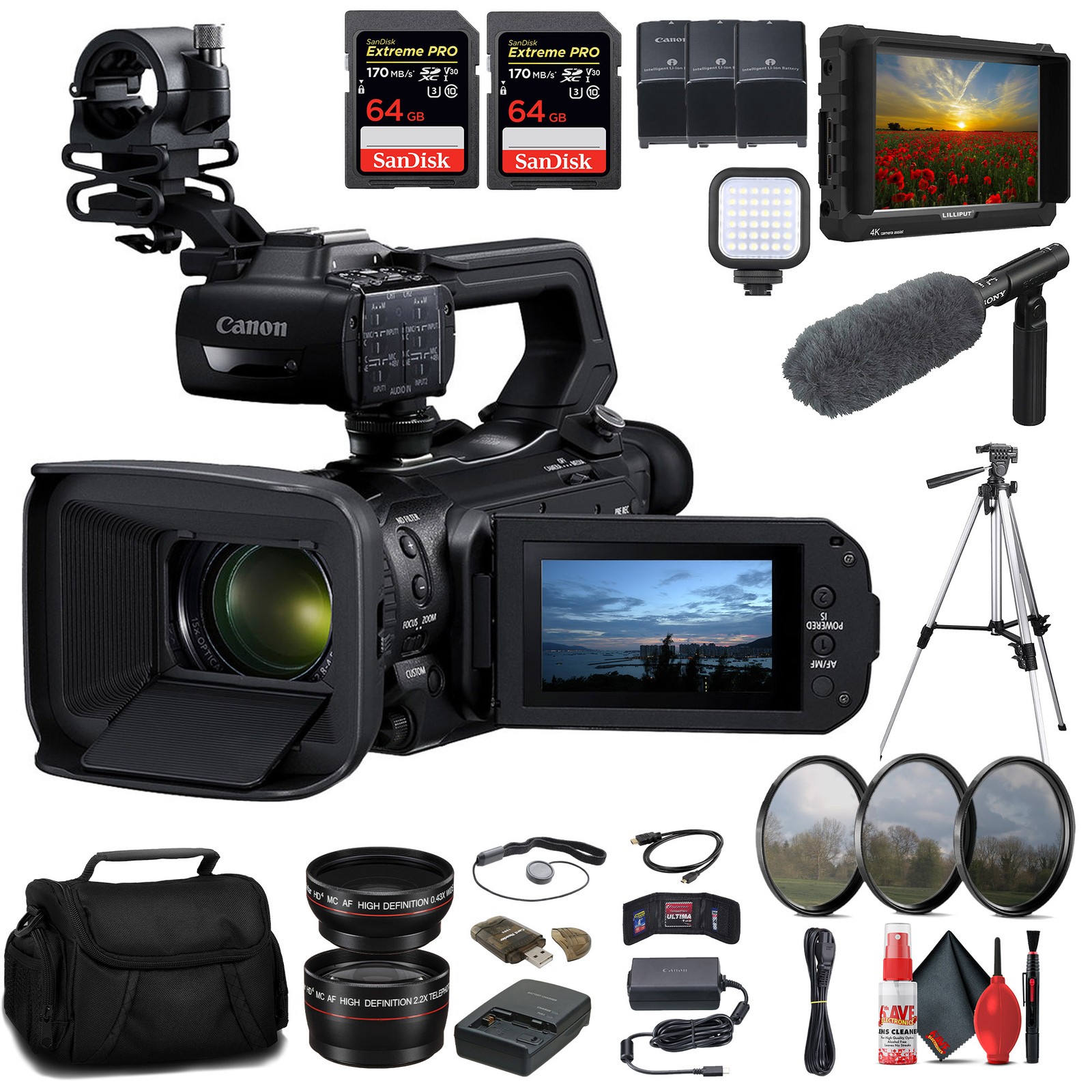 With Dual-pixel Autofocus + 4k Monitor + Pro +