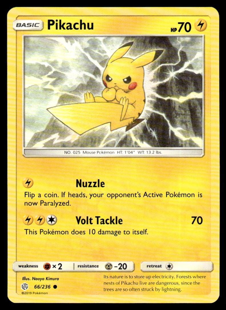 2019 Sun & Moon - Cosmic Eclipse Pikachu Basic/UNplayed #66