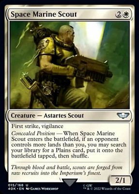 4x Space Marine Scout NM-Mint, English Commander: Universes Beyond: Warhammer 40