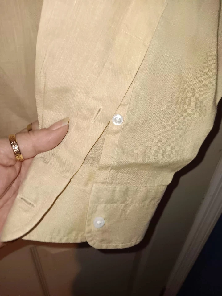 Ralph Lauren 紫色标签男式礼服纽扣长袖 17 英寸领 52 英寸 2XL — 第 4/4 张图片