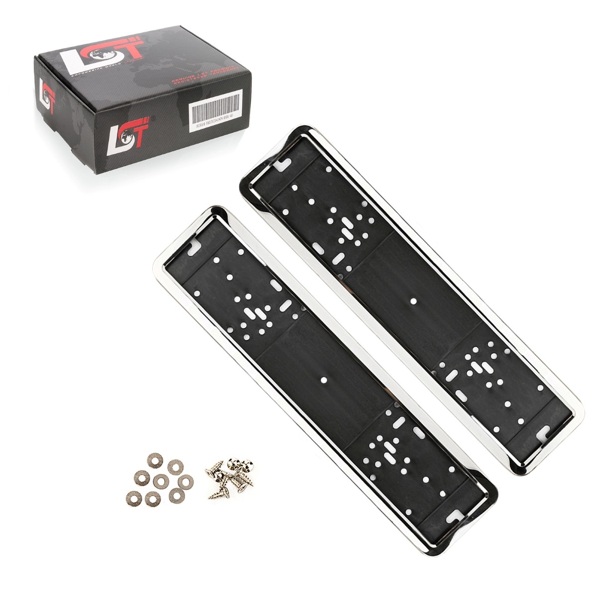 2x License Plate Holder Vehicle Number Plate Mounting Chrome Colors for PORSCHE