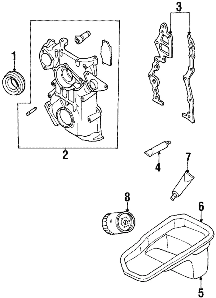 Filtro de aceite de motor original Nissan 1984-1989 D21 720 Pathfinder 15208-W1106 Foto 2 de 2