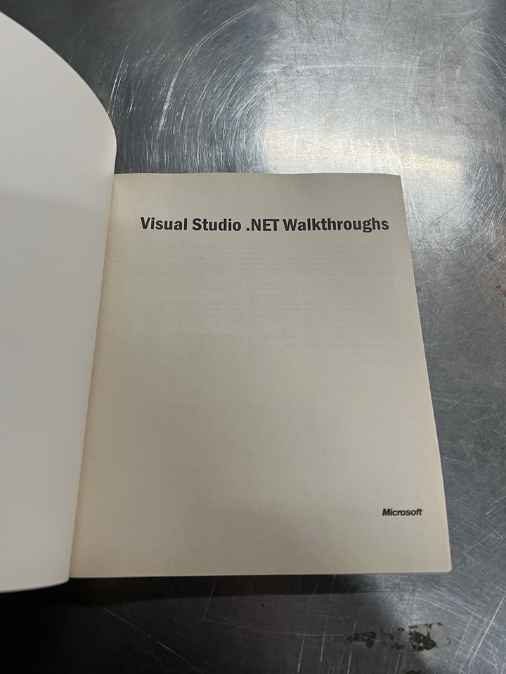 Microsoft Visual Studio .NET Walkthroughs Paperback 2001 | eBay UK