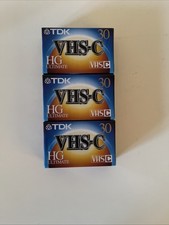Lot Of 3 TDK VHS-C HG Ultimate 30 Sealed Brand New